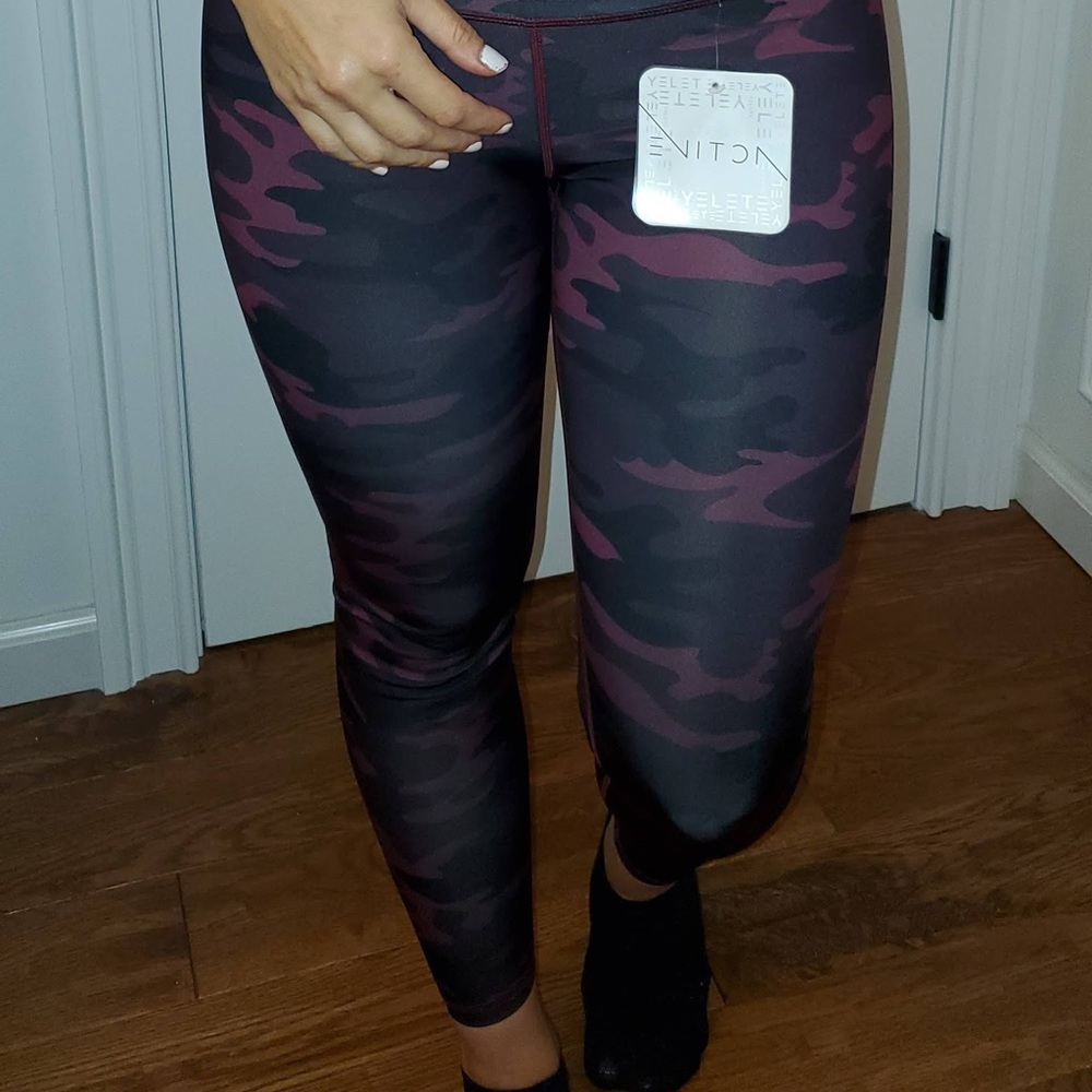 Plum Camo Workout Leggings - Picture 8 of 9
